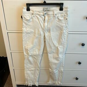 White free people jeans